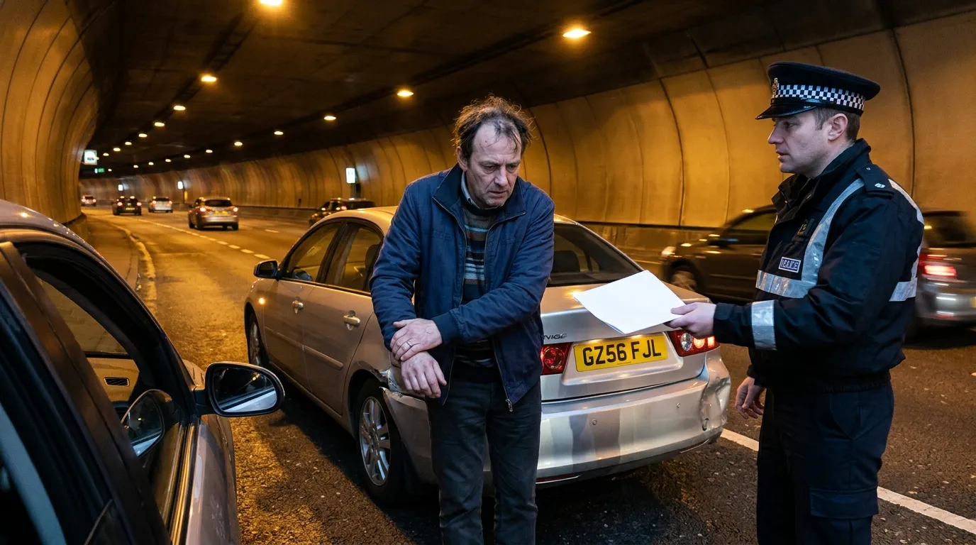 Panne autoroute tunnel : permis suspendu