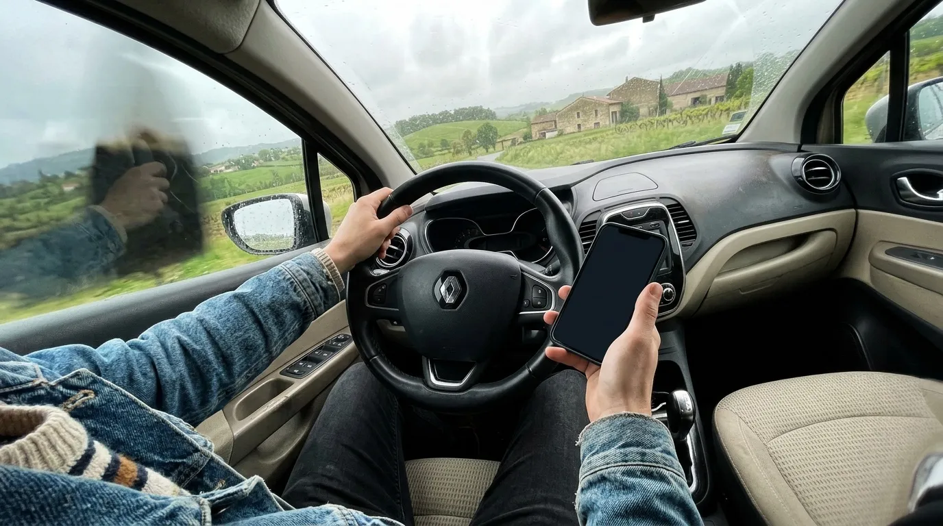 Téléphone au volant : permis suspendu en Drôme